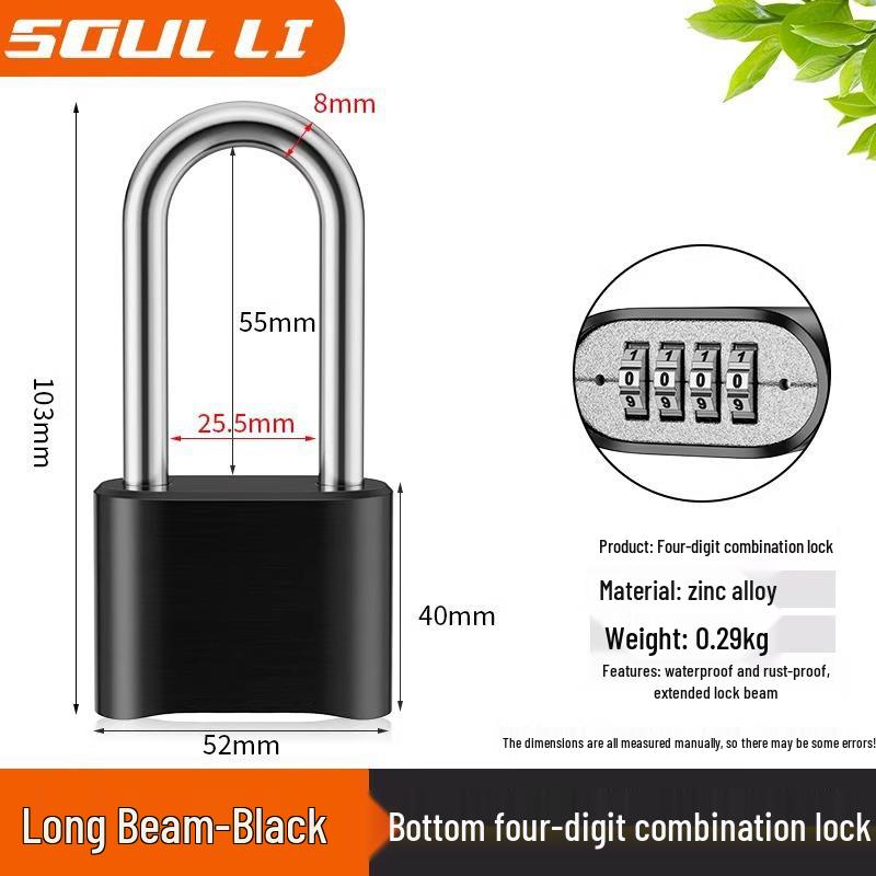 Waterproof Combination Padlock for Home, Outdoor, Suitcase, and Dormitory Lockers