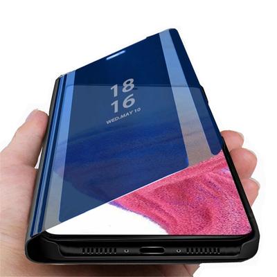 Clear View Ayna Telefon Kılıfı Samsung Galaxy S22 Ultra Artı A23 A33 A53 A73 A13 A03S A22 A22S A52S M23 M13 M12 M33 M52 M32 4G 5G Flip Standı Kapak