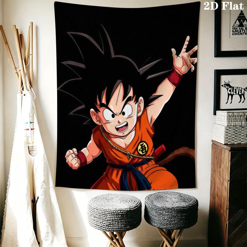 Son Goku Wall Tapestry Aesthetic Wall Hanging Printed Fabric Blanket Decorative Tapestries For Bedroom Living Room Home Decor