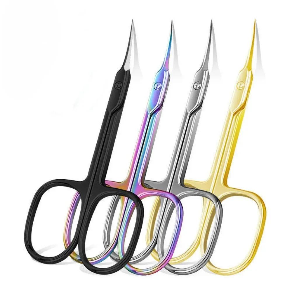 Forbicine per Cuticole Trimmer Extra Sottile per Manicure e Pedicure Lama Curva Punta Affilata Kit per la Cura per Nail Art