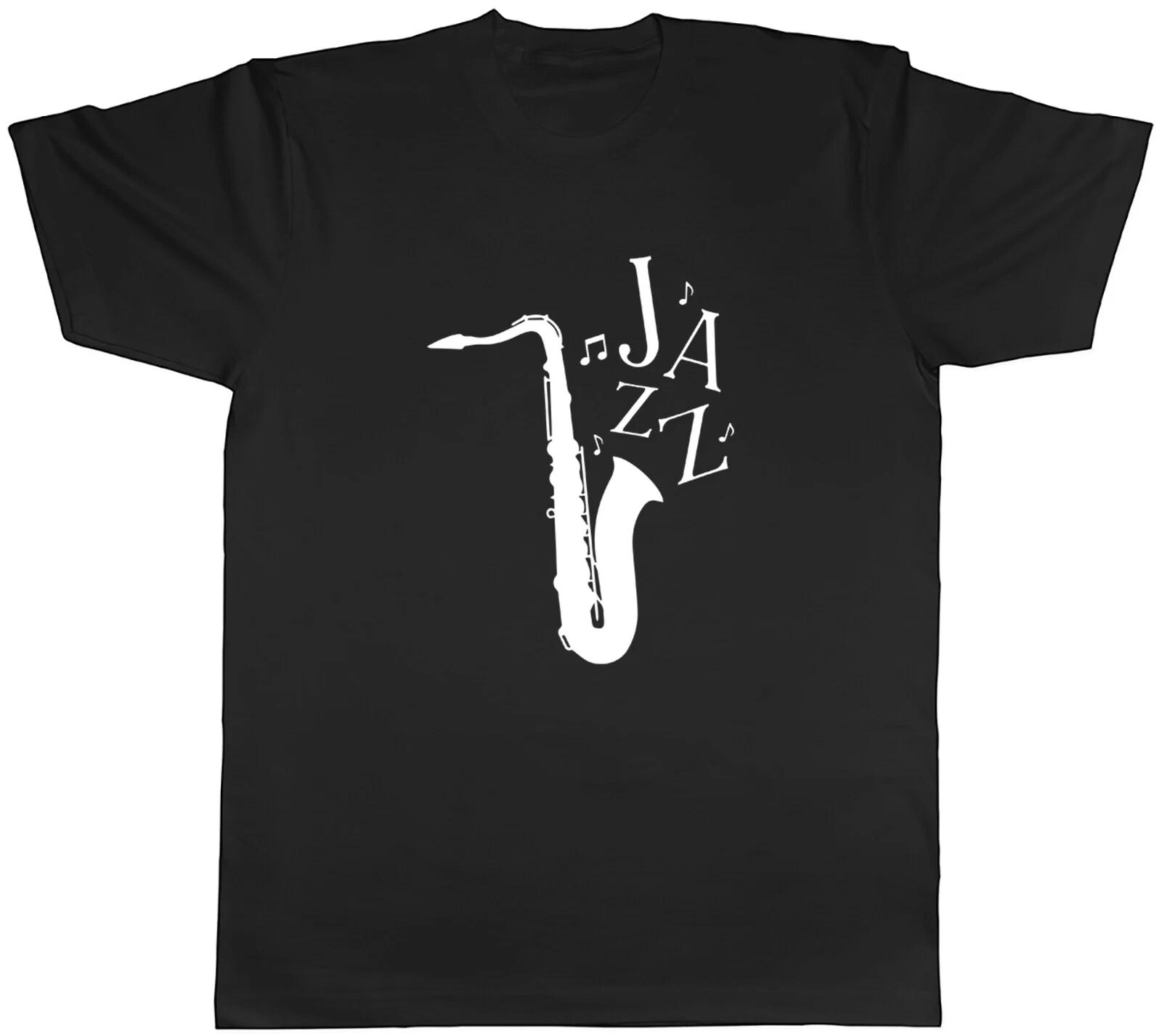 Jazz Coming Out An Saxophone With Music Notes Mens Unisex T-Shirt Tee Gift XXL
