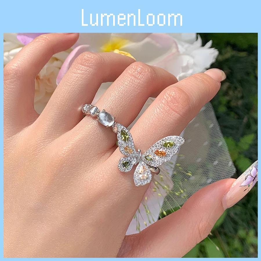 Elegant Butterfly Design Open Adjustable Ring For Women Trendy Fashion Accessory
