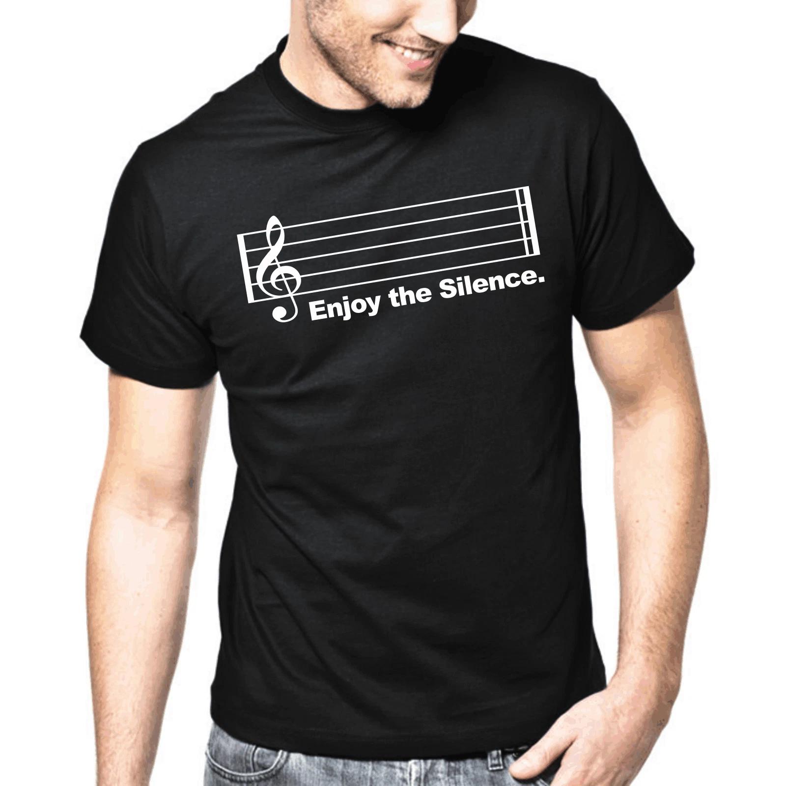 Men s and Women s T-shirts Enjoy the Silence Music Party Sayings Gift Fun Comedy M