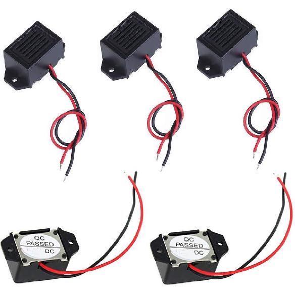 5PCS Mini Buzzers with Leads - 1.5V 400Hz Morse Code Mechanical Electronic Components