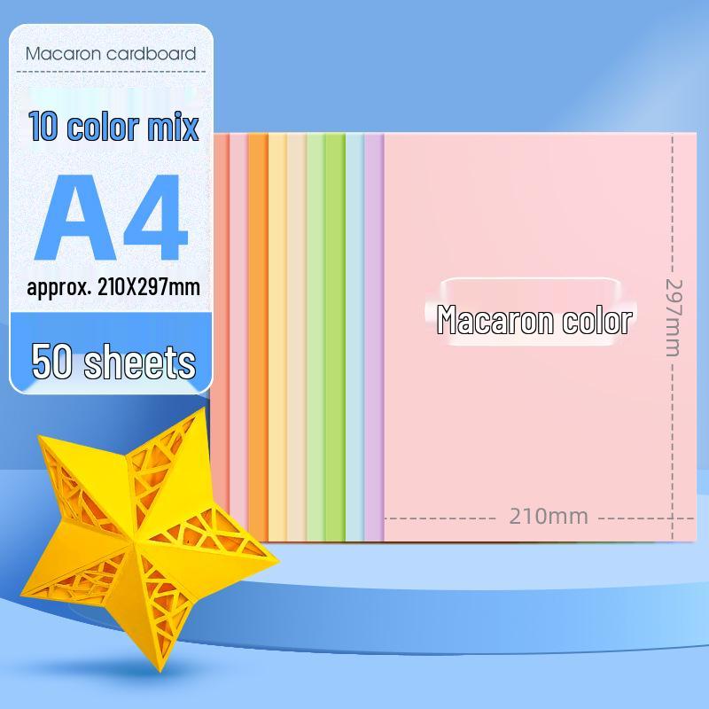 Macaron barevný karton A3/A4 4K/8K Origami papír pro studenty a pop-up knihy