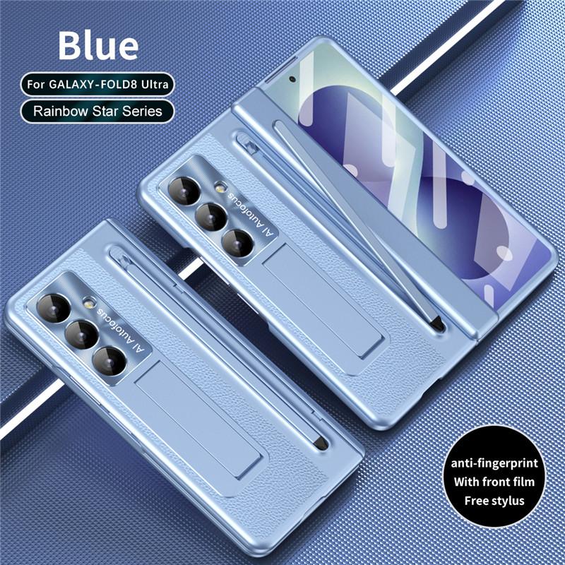 Plating with Screen Protector Cover for Samsung Galaxy Z Fold 8 Ultra 7 6 5 4 Fold8 5G S Pen Slot Hinge Protection Case