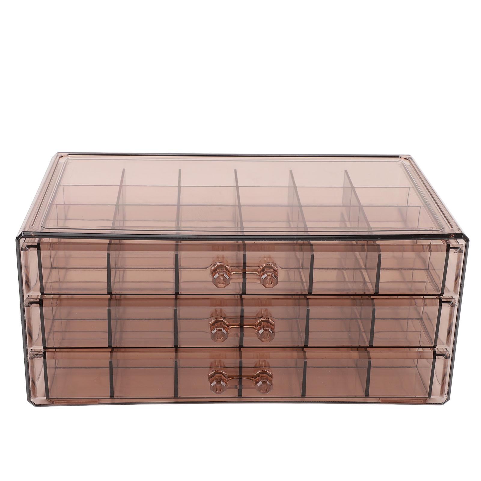 

Jewelry Box 3 Layer 72 Cells Antioxidant Acrylic Clear Jewelry for Earring Necklace