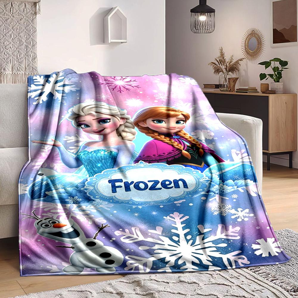 1Pc Frozen Magic Adventure Blanket Soft And Comfortable Casual Warm Camping Travel Christmas Halloween Xmas Gift Em92411