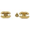 CHANEL 03P Camellia CC Logos earring yellow gold/black/whiteUsed