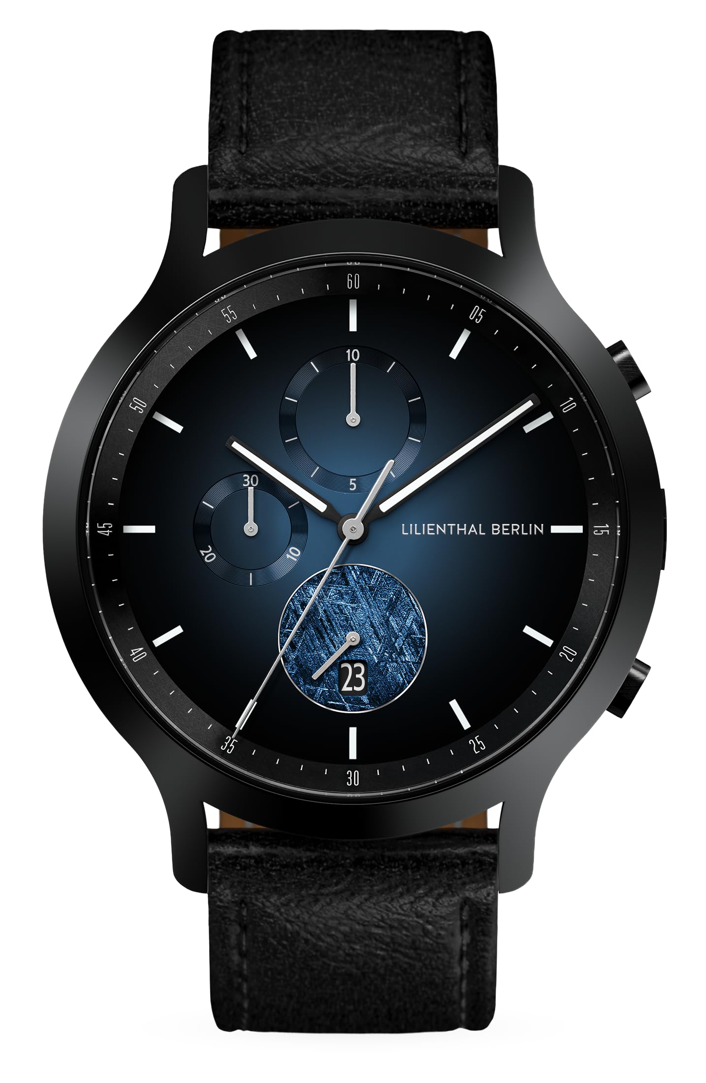 

Watch Chronograph Date Meteorite Made in Germany Black [Lillianthal Berlin] C01-024-B004C Men s синій