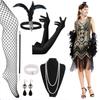 Hot Sale Vintage Sequins Tassel Dress Prom Evening Dress Accessories Set