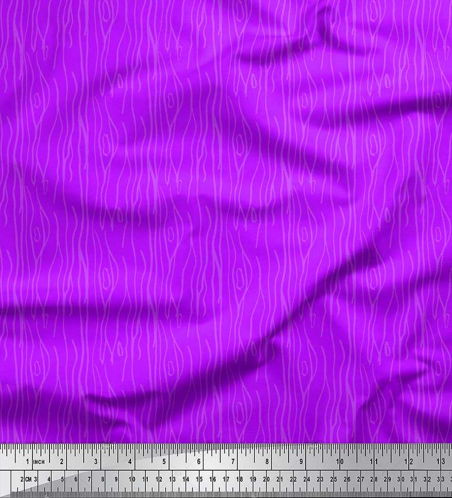 Soimoi Japan Crepe Satin Fabric Wood Grain Texture Fabric Prints By metre 42 Inch