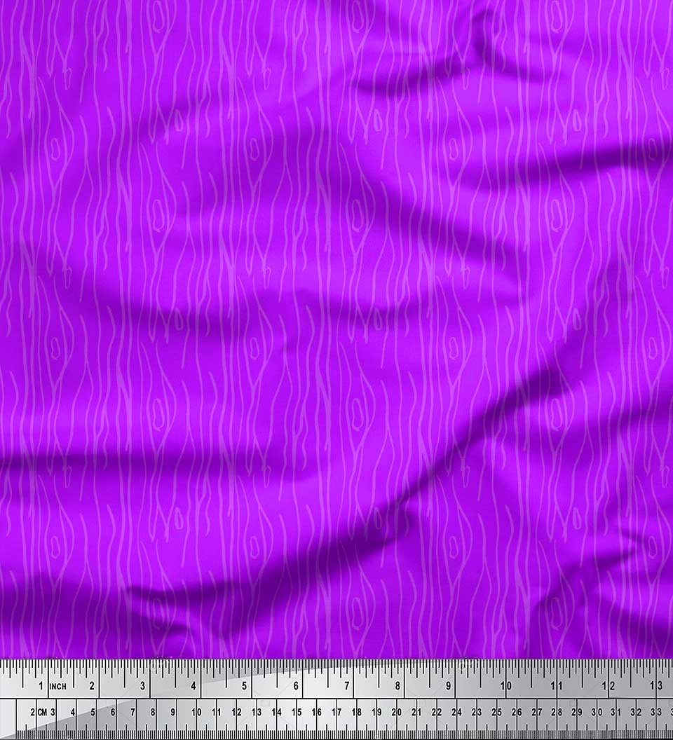 

Тканина Soimoi Japan Crepe Satin Тканина з текстурою деревини, відбитки на метри 42 дюйми 42 Inch Wide - Poly Crepe фіолетовий