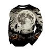 3D Printed Halloween Theme Long Sleeve T-shirts Men's Fashion Tops Casual Party Clothing