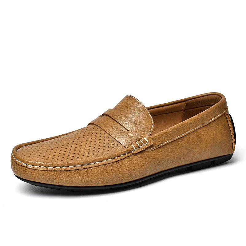 Men s Large Size Formal Leather Slip-On Driving Loafers 38