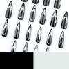 European & American Hot Selling Long Spicy Silver Pointed Wearable False Nails