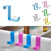 2pcs Over Door Hook Stainless Steel Z-shaped Hanger Kitchen Clasp Punch-Free Nail-Free Self-Adhesion Hangers Rack