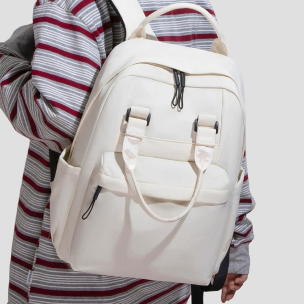 Schoolbag Backpack Women's New Versatile Canvas Bag Light Commuter Travel Backpack Large Capacity Student School Bag Women's Bag