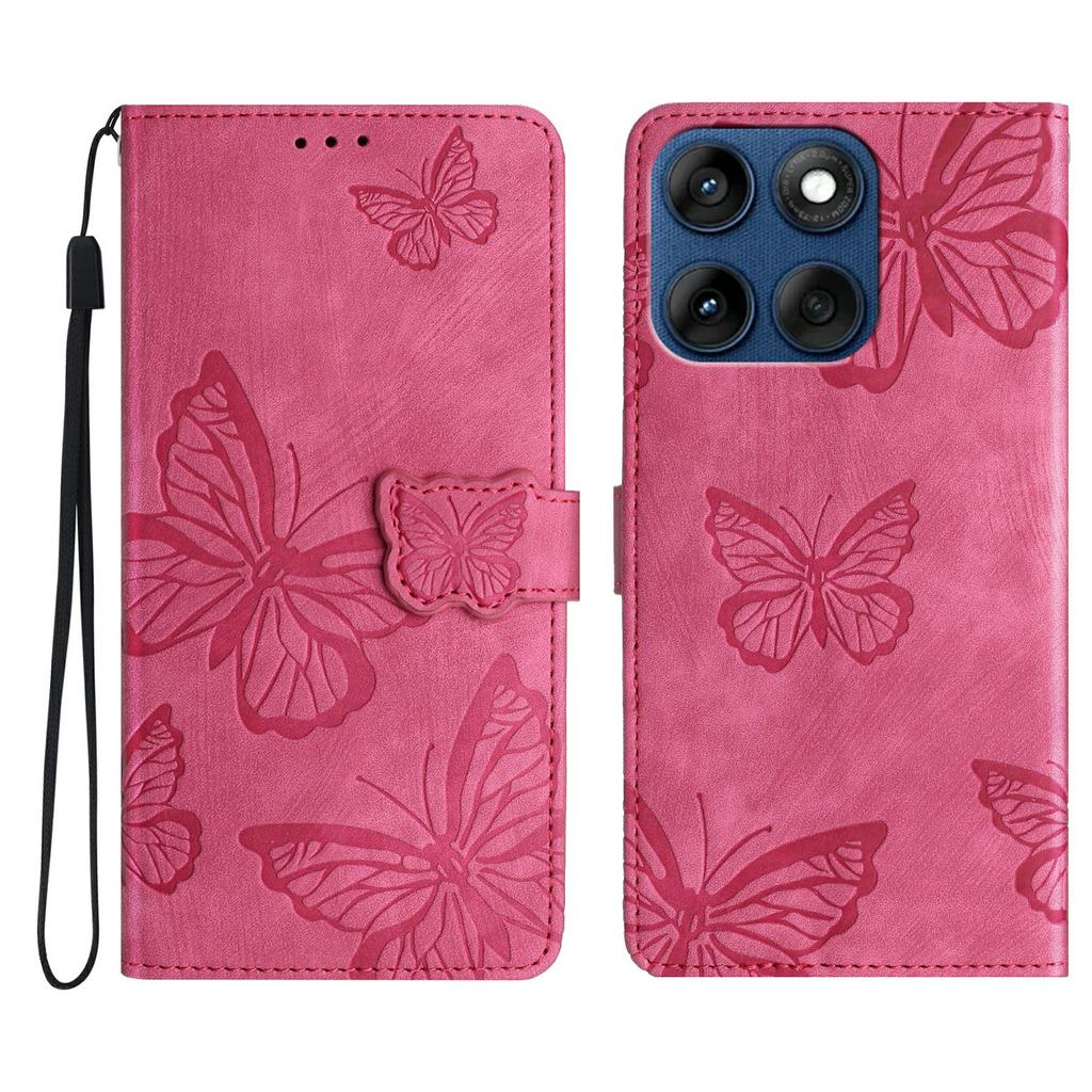 Wallet Case for Motorola Edge 60 5G/60s 5G/60 Fusion 5G Butterfly Design Flip Leather Phone Cover Skin-Touch