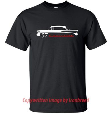 1957 57 Chevy HARDTOP Bel Air 150 210 T-Shirt Emblema Auto d'Epoca Modanature Laterali