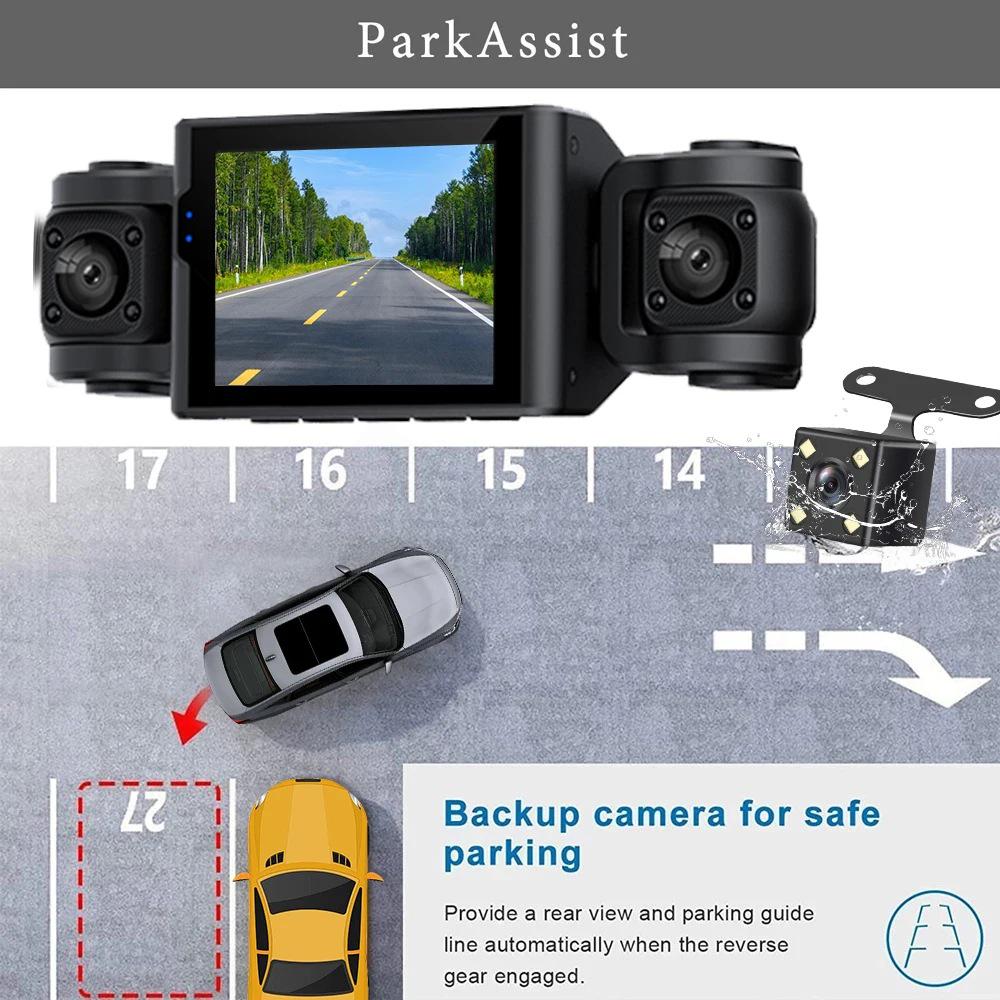 1080P Four-Lens Night Vision Dash Cam