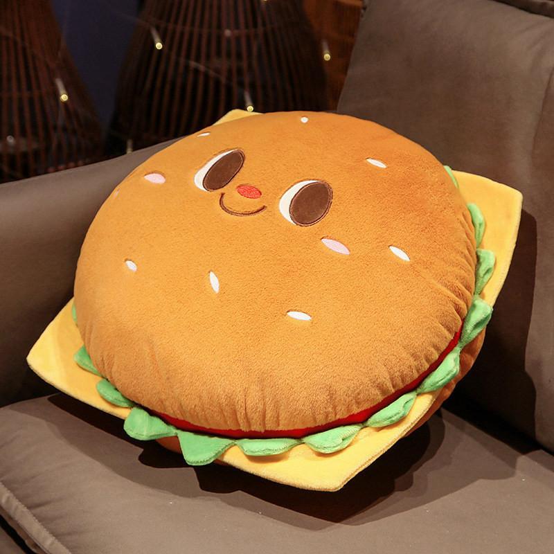 Chicken Hamburger Creative Leg On Toast Plush Toy Cute Girl Sleeping Cushion
