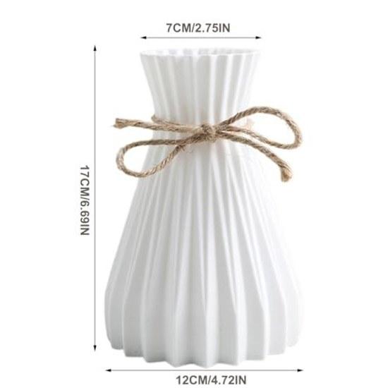 Vase Plastic Non-breakable Safe Stylish Simple Nordic Interior Flower Arrangement Fresh Flowers Artificial Cute Living Room Bedroom Office Decoration