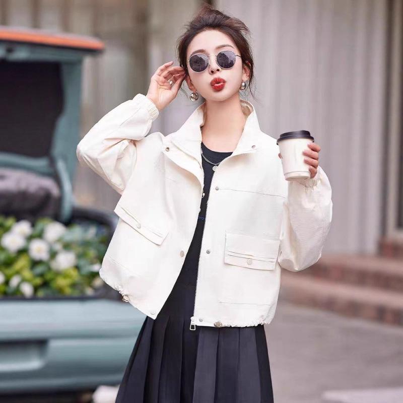 Lässige Baseballjacke für Damen - Frühling/Herbst 2025 Petite Mode Lockerer Schnitt