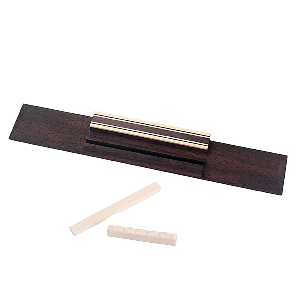 Buy Rosewood Classical Guitar Bridge&Bone Saddle Nut for Accessory at