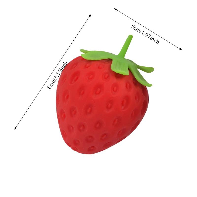 Reusachtig Aardbei Squishy Speelgoed - Extra Grote Langzaam Rijzende Ventilatiebal Stress Fidget red