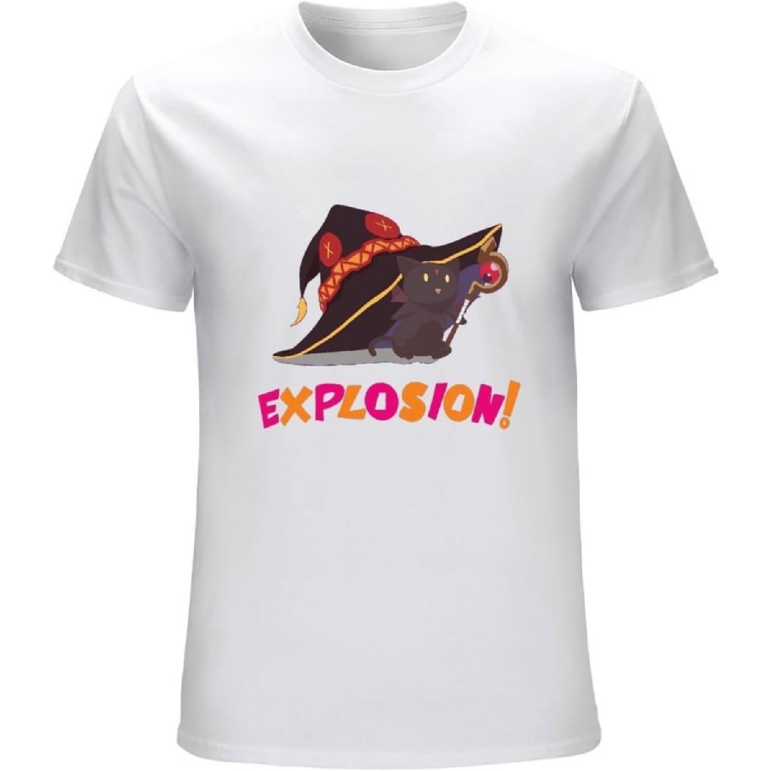 sai yuan Мегумин Коносуба Чомуске Взрыв Мужская Хлопковая Футболка S