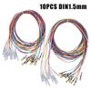 Brain Electrode EEG Wire 10Pcs Flexible High Sensitivity DIN1.5mm Color Coded for Sleep Monitoring Research