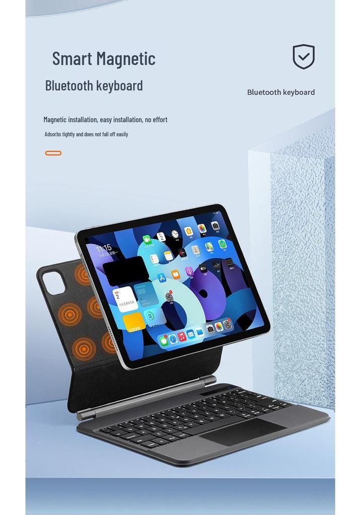 Magnetic Suspension Magic Keyboard for iPad Air 11th Gen & Pro 13 - Backlit with Sleep Air 5 Protective Case