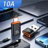 10A Fast Charge Type-C Male To USB Female OTG Adapter Works for Samsung Xiaomi Laptop USB-C Phones 3