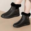 Flat-bottomed Short Boots, Women's Winter Mother Shoes, Rabbit Fur Thick Cotton Shoes, Women's Boots, Soft-soled Plus Velvet Leather Shoes, Snow Boots