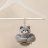 Fluffy Cat Plush Pendant Soft Cartoon Plush Keyring Cute Muscle Cat Plush Keychain  Men