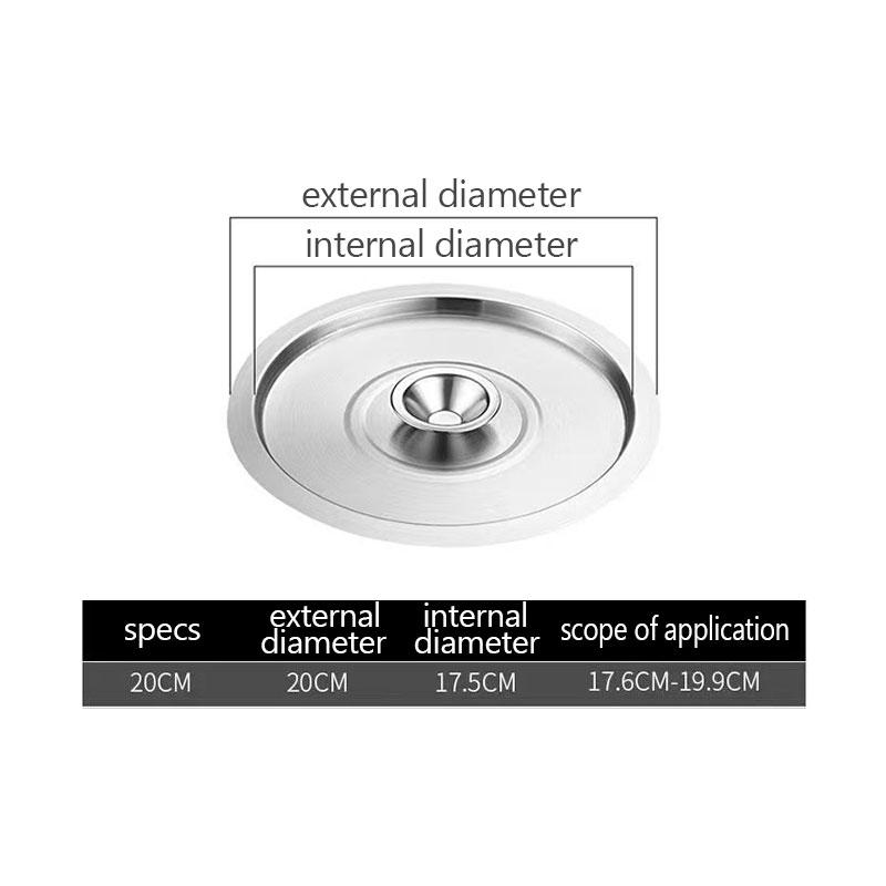 Stainless Steel Pot Cover Round Multi-purpose Adaptable Cover Household Kitchen Kitchenware Frying Pan Cooking Pot Special Cover