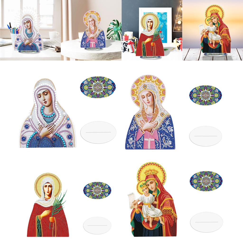 Painting by Numbers Kit Arts Craft Special Shape Rhinestones Cross Stitch Kits,