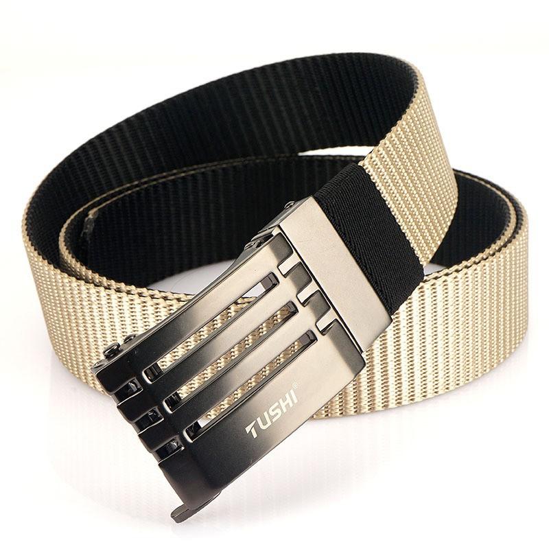Belt Rotating Automatic Buckle Men's Waist Double-sided Color Nylon Canvas All-match Casual Trend Pants