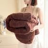 Solid Color Fluffy Blankets Thickened Double Jacquard Blanket Warm Sofa Bed Sheet Cover Chunky Nap Blanket Home Bedroom Decor