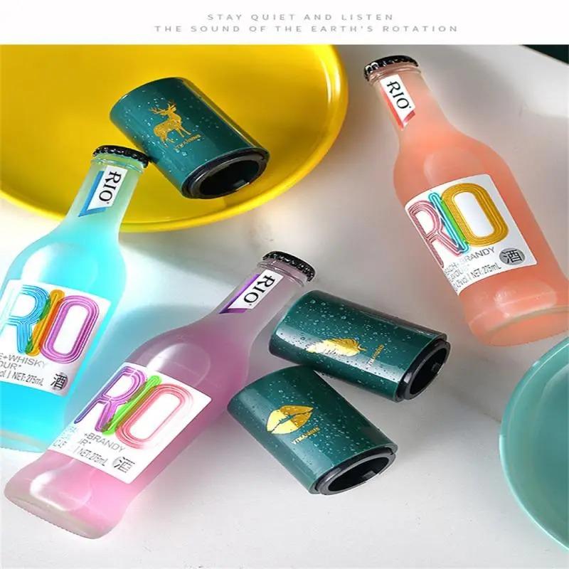 Nymph Creative Magnetic Automatic Beer Bottle Opener Kitchen Stainless Steel Press Lid Beer Corkscrew Tools Portable Bar Gadgets 5