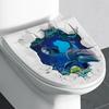 Fish Animals Seabed Ocean Toilet Sticker Bathroom Toilet Cover Sticker Wall Stickers Wc for Home Decoration Restroom Decor