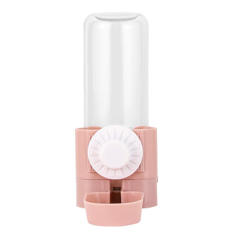 

Кормушка для воды для домашних животных, подвесной автоматический дозатор воды для клетки, миска для бутылки с водой для кошек, собак, товары для домашних животных розовый