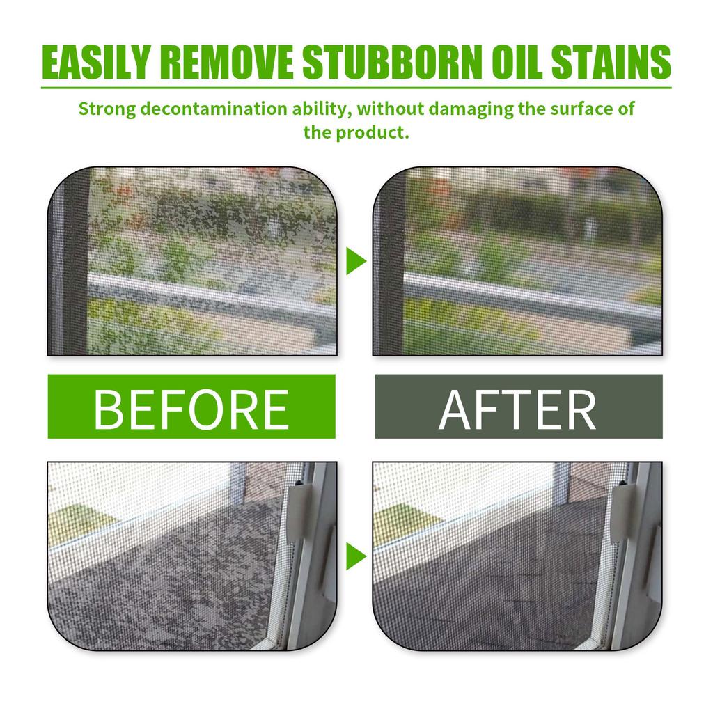 JUE-FISH Window Cleaning Spray Window Screen Cleaning Powerful Decontamination and Descaling Oil Stain Cleaning, Bright Foam Agent