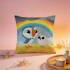 Hot PPuffin Rockiou Cushion Cover Comfortable Durable Pillow Cover MultiScene for Home Office Car Sofa
