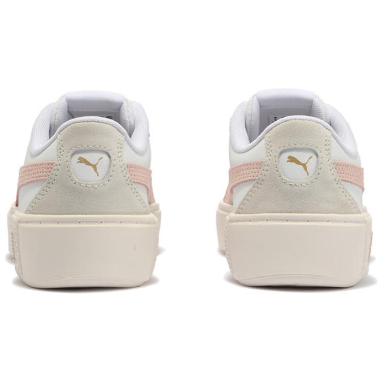 New PUMA Smash Platform Low Top Skateboard Shoes Women's White Pink 392979-02