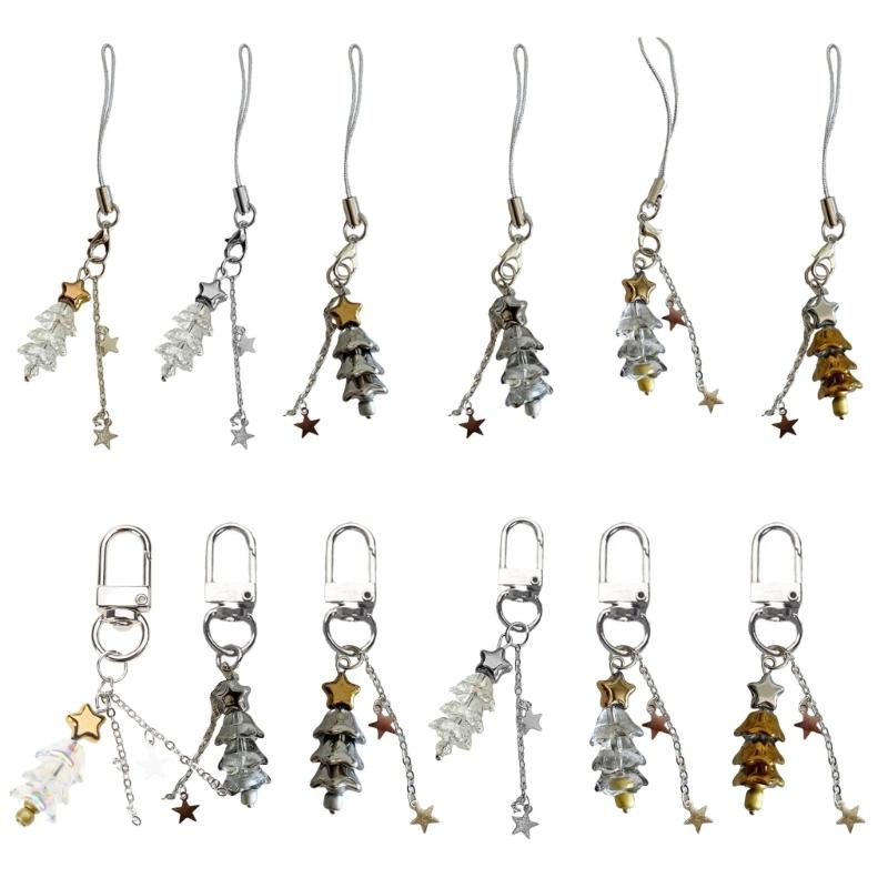 Christmas Tree Phone Charm Trendy Phone Pendant Creative Bag Decoration Bag Pendant Perfect Gift for Fashion Individuals