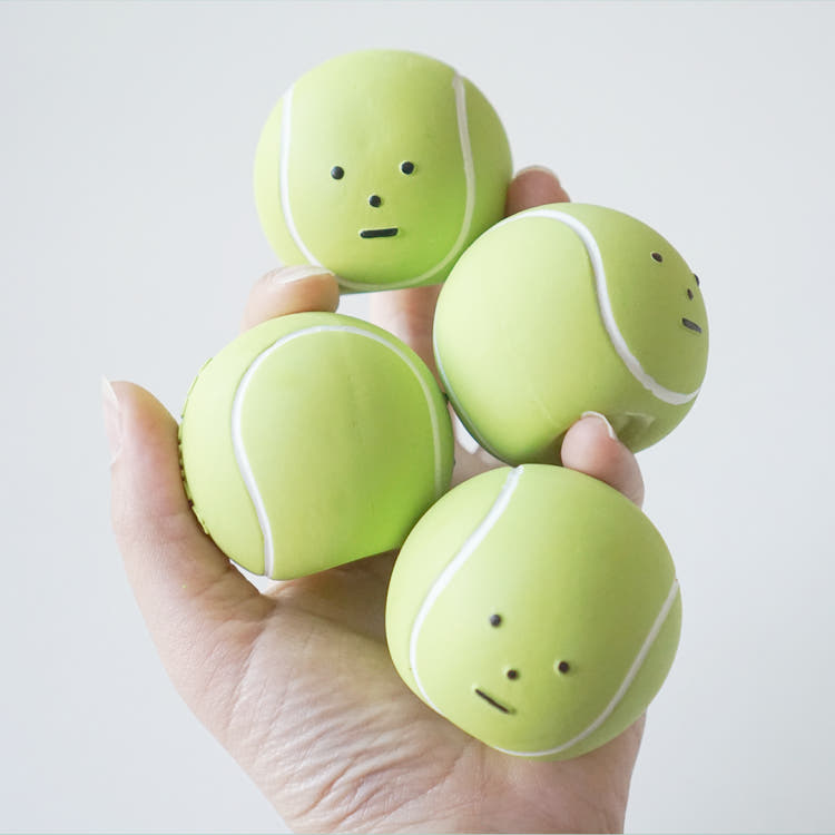 Mingi de tenis Dingdok - Jucărie latex cu scârțâit