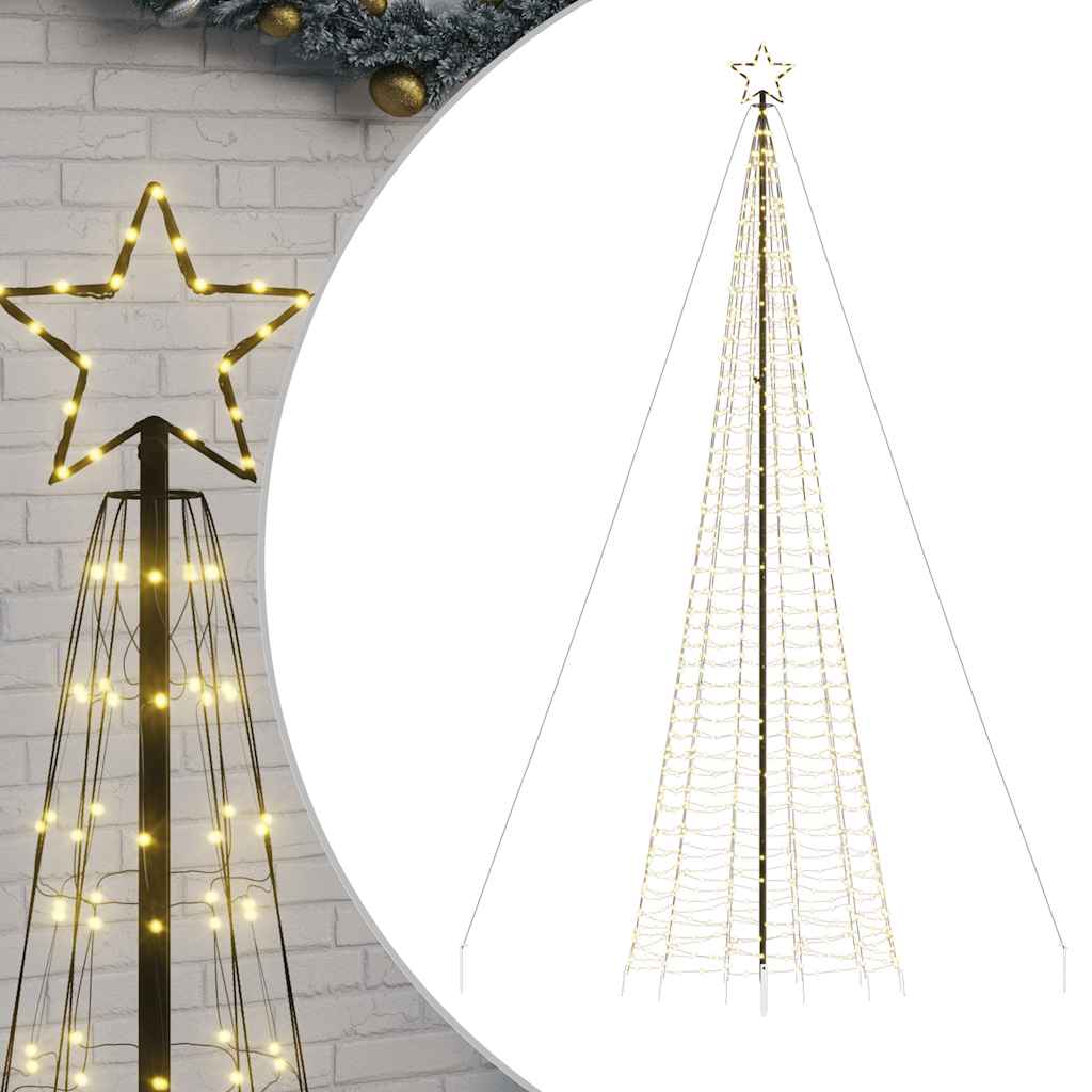 LED Christmas Tree with Ground Spikes 1534 Warm White LEDs 500 cm