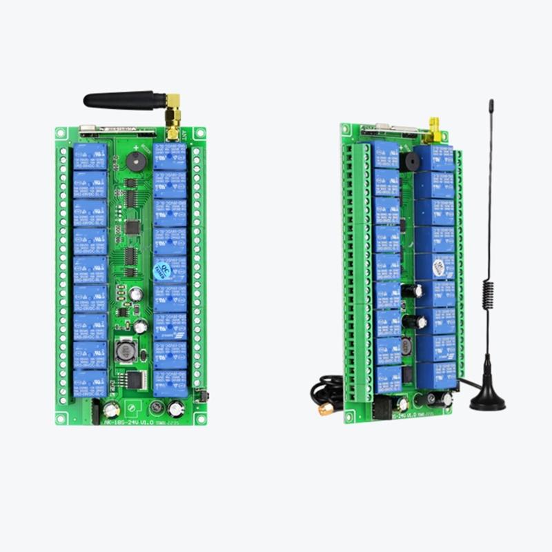 315Mhz/RF433Mhz Wireless Remote Control Switch DC 12V-36V Relay 18CH Receiver Controller and 18Button Transmitter